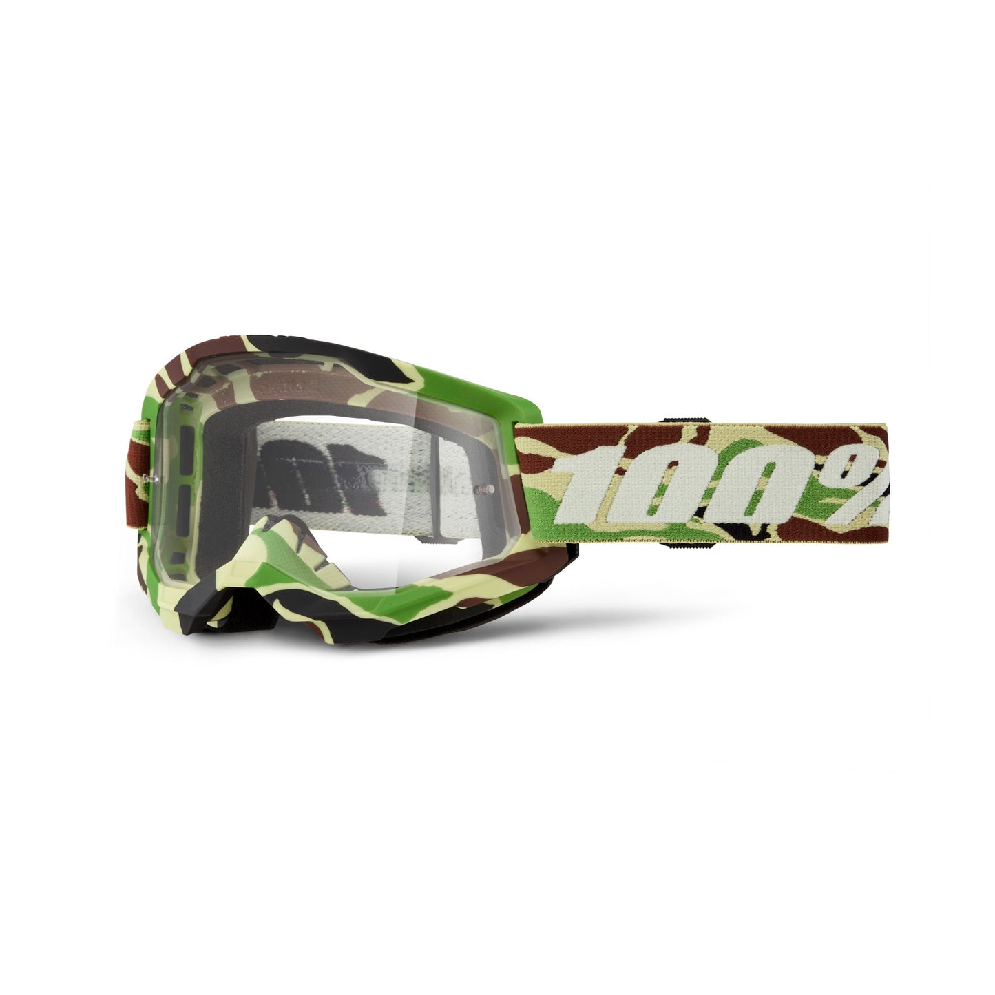 100% Strata 2 Goggle - War Camo / Clear Lens