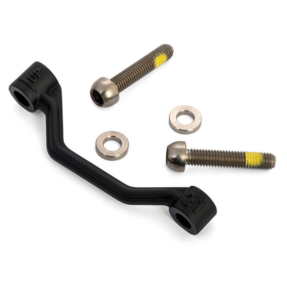 Hayes Post Mount Bracket for 180mm Rotor, with Titanium Hardware
