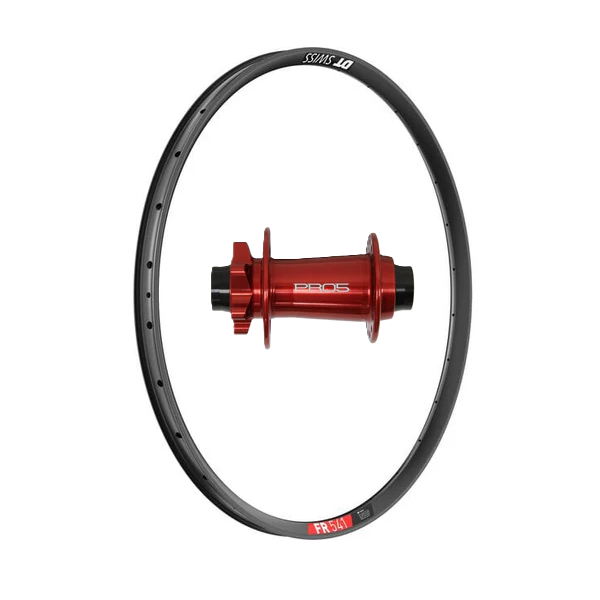 (Slam69built) DT Swiss FR 541 27.5" / Hope Pro 5 Boost / Front Wheel (Black/Red)
