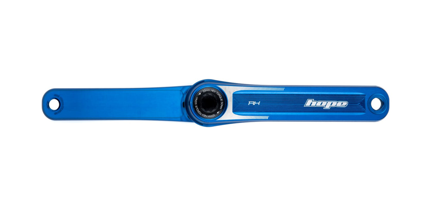 Hope RX Crankset 68mm Wide - Blue - No Spider