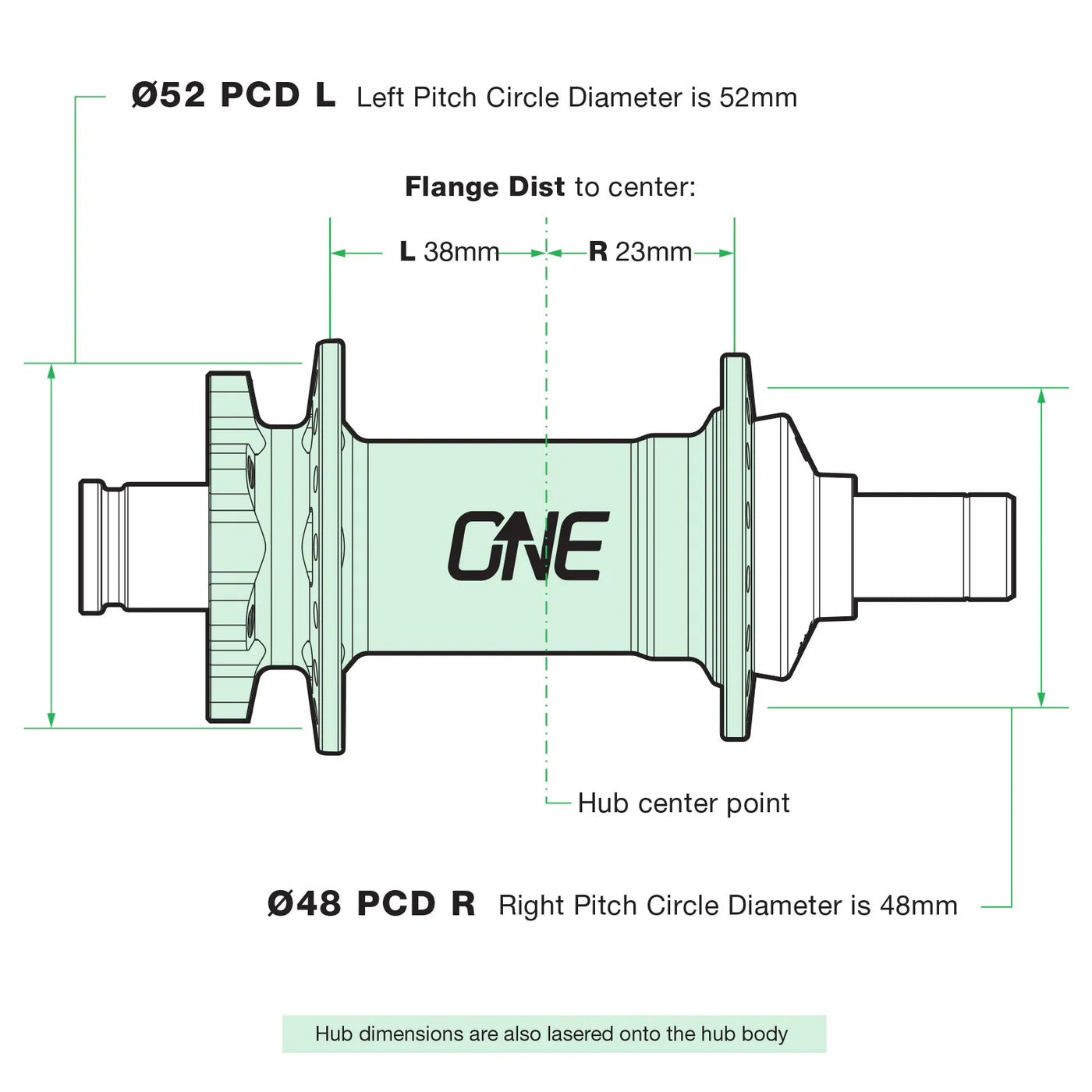 OneUp Rear Hub Boost (12x148) - Black / 32H