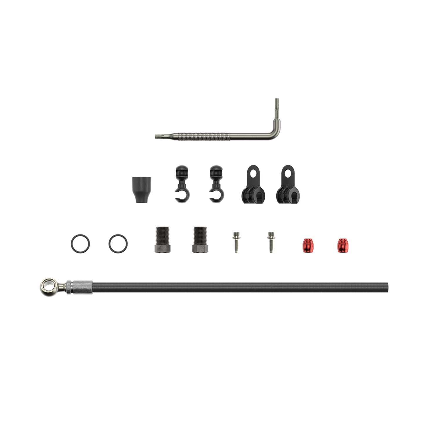 SRAM SPARE - DISC BRAKE HYDRAULIC HOSE KIT - SILVER BANJO -2000MMBLK (INC. BANJO, FITTINGS) - XX,JUICY5/7/,GUIDE R/RS/RSC/ULT (B1),GUIDE T(A1),G2 RSC/ULT