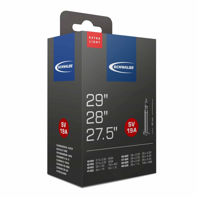 Schwalbe SV19A 28"/29"/700c/27.5/650b Extra Light Innertube (Presta Valve)