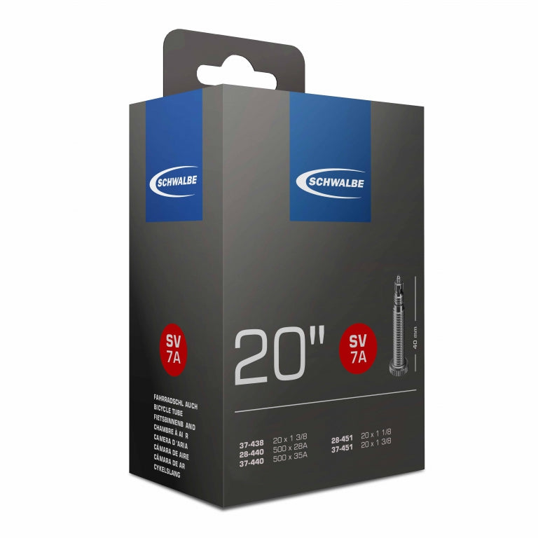 Schwalbe SV7A 20" Inner Tube (Presta Valve) 1 1/8 - 1 3/8