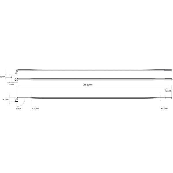 DT Swiss Aero Comp Straight Pull (SP) Spokes 14 g / 2 mm (Box of 20 Black)