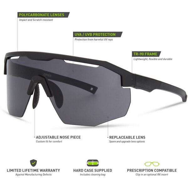 Madison Cipher Glasses - matt black / black mirror