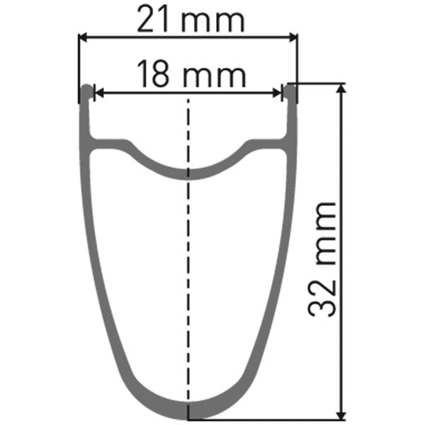 DT Swiss RR 511 SBWT 32 hole Presta-drilled black 700C rim