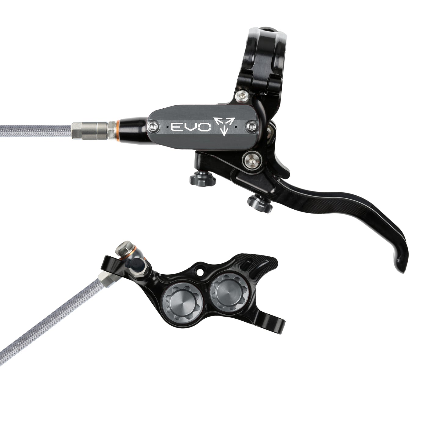 Hope Tech 4 EVO TR4 Brake - Black/Smoke - Braided Hose - No Rotor
