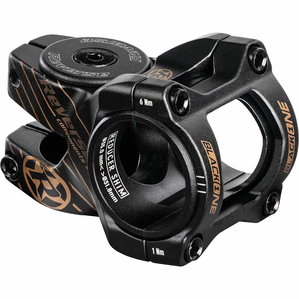 Reverse Black-ONE Stem D-2 - 35mm Length / 35mm and 31.8mm Shim