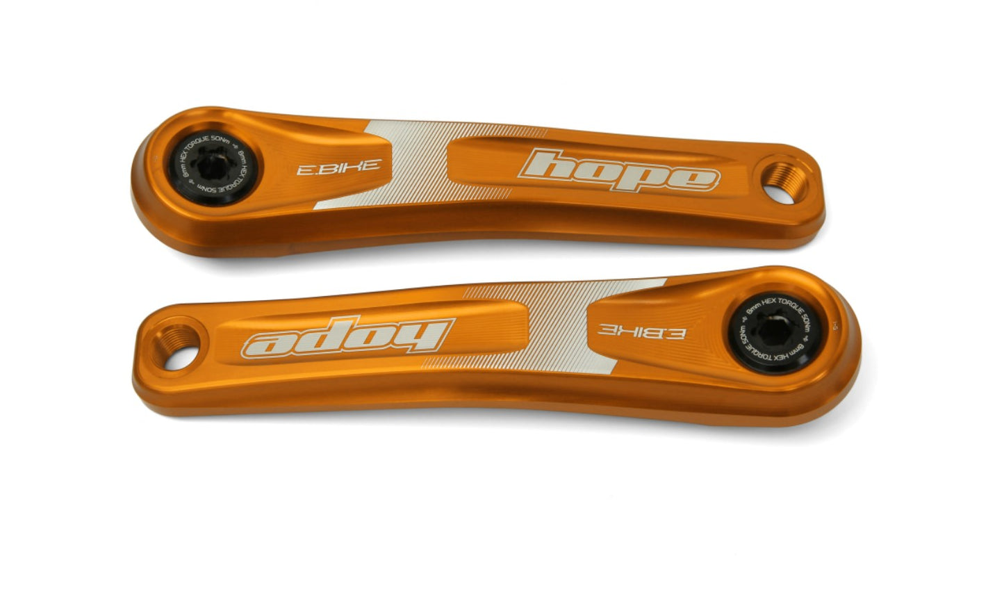 Hope E-Bike Crankset - Narrow Offset - Orange
