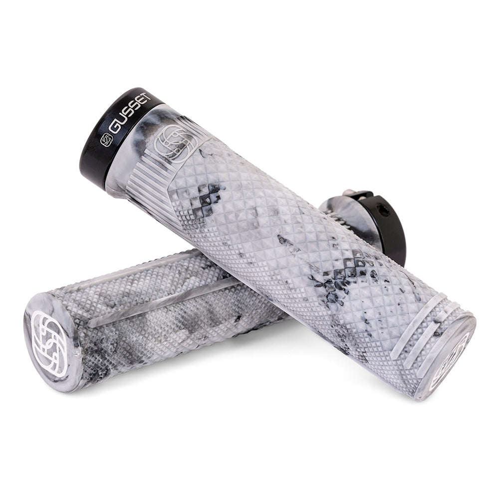 Gusset S2 MJ Lock On Grips - Black/Marble (Matt Jones Limited Edition)