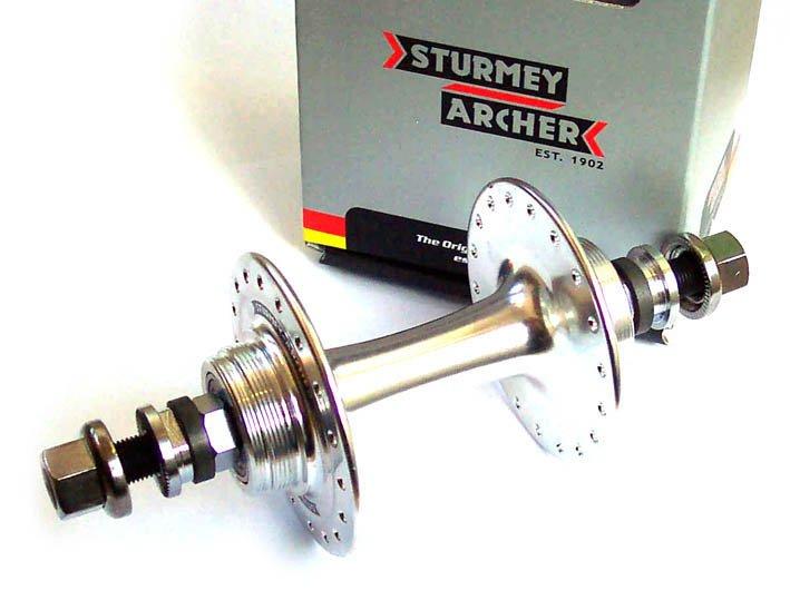 Sturmey Archer HBT30 Rear Fixed/Free Hub Anod. Silver 32H