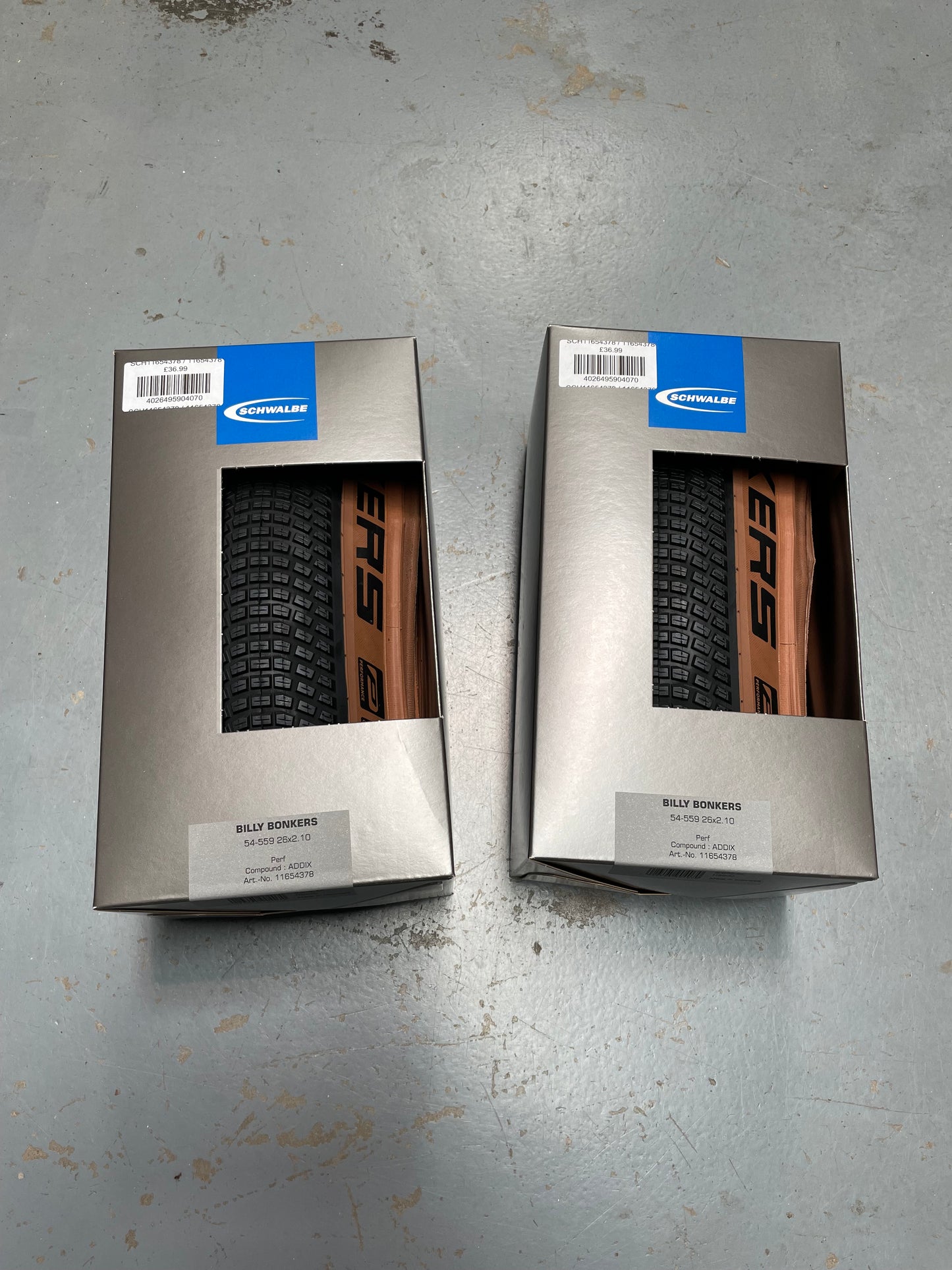 Schwalbe Billy Bonkers 26" x 2.10 Folding Black/Bronze Tyres - Bundle Deal