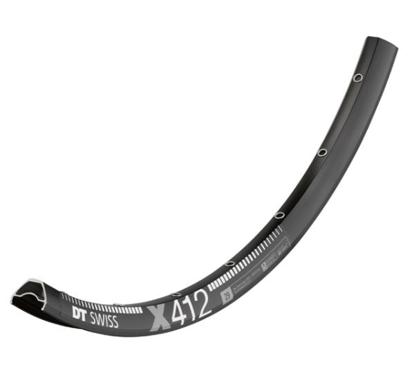 DT Swiss X 412 Sleeve-joined 32 hole Presta-drilled black