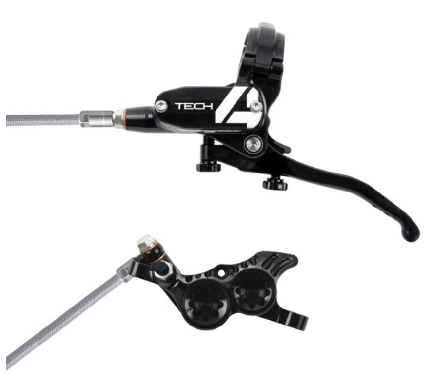 Hope Tech 4 V4 - No Rotor - Black/Black - Braided