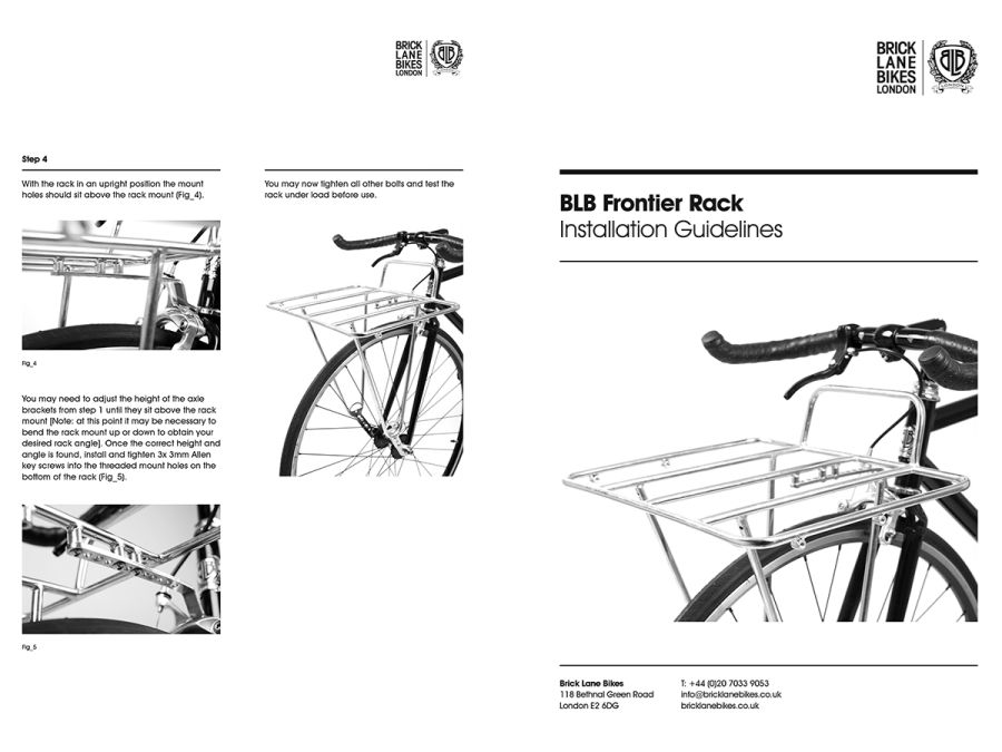 BLB FRONTIER FRONT RACK - BLACK