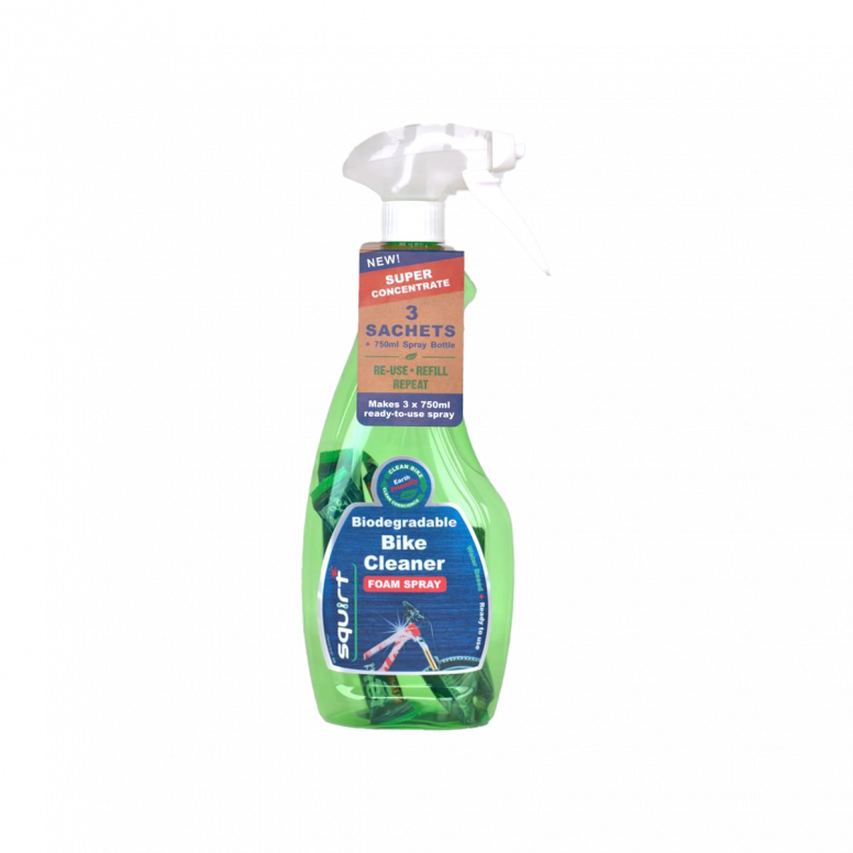 Squirt Bike Cleaner 750ml Spray with 3x Sachet