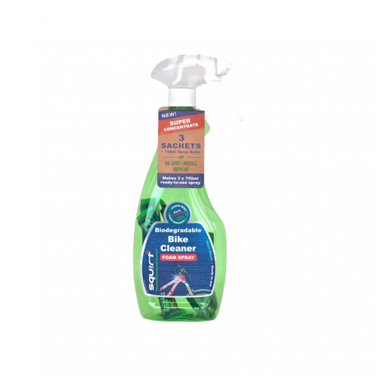 Squirt Bike Cleaner 750ml Spray with 3x Sachet