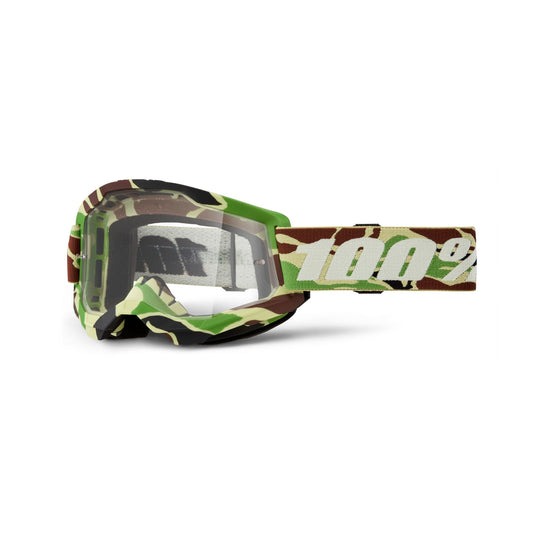 100% Strata 2 Goggle - War Camo / Clear Lens