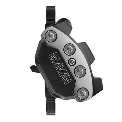 SRAM DISC BRAKE MAVEN ULTIMATE STEALTH - ALUMINUM LEVER, TI HARDWARE, REACH/CONTACT ADJ ,SWINGLINK, CLEAR ANO (INCLUDES MMX CLAMP, BRACKET) (ROTOR SOLD SEPARATELY) A1