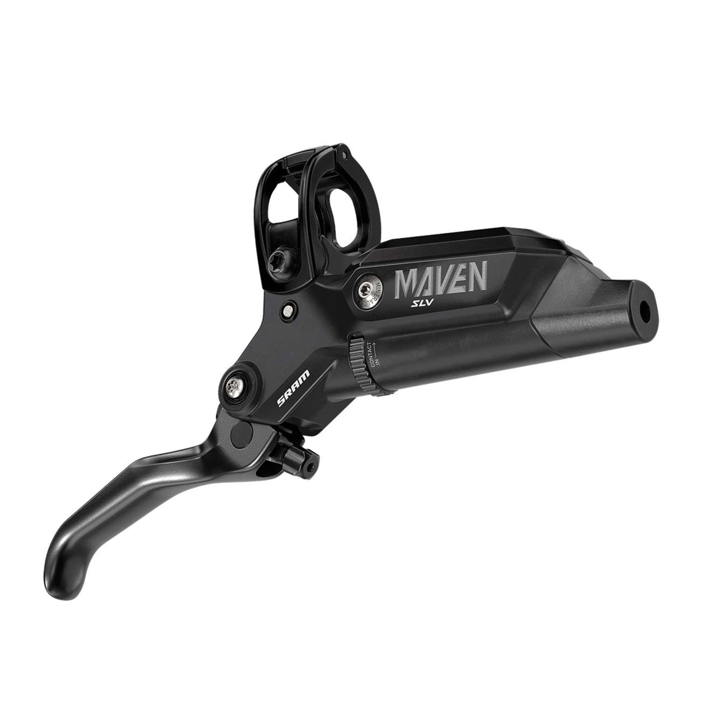 SRAM DISC BRAKE MAVEN SILVER STEALTH - ALUMINUM LEVER, STAINLESS HARDWARE, REACH/CONTACT ADJ,SWINGLINK, BLACK (INCLUDES MMX CLAMP, BRACKET) (ROTOR SOLD SEPARATELY)A1