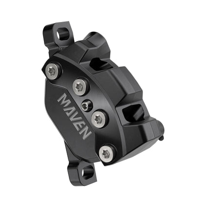 SRAM DISC BRAKE MAVEN SILVER STEALTH - ALUMINUM LEVER, STAINLESS HARDWARE, REACH/CONTACT ADJ,SWINGLINK, BLACK (INCLUDES MMX CLAMP, BRACKET) (ROTOR SOLD SEPARATELY)A1