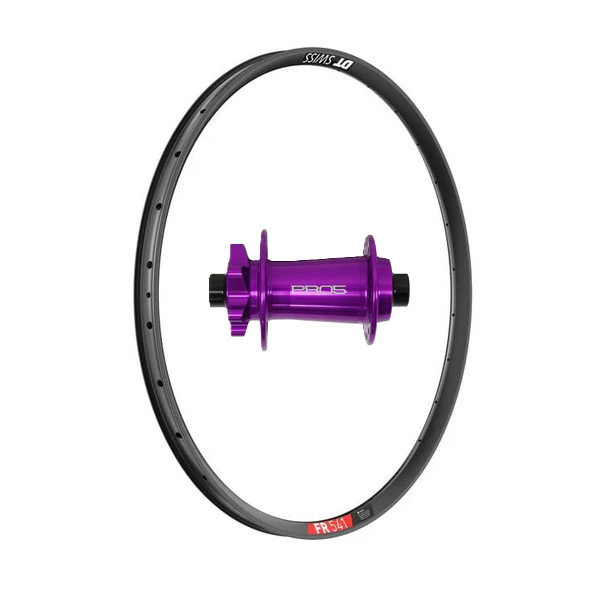 (Slam69built) DT Swiss FR 541 27.5" / Hope Pro 5 Boost / Front Wheel (Black/Purple)