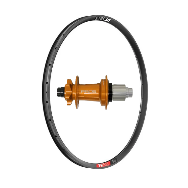 (Slam69built) DT Swiss FR 541 27.5" / Hope Pro 5 Boost / Rear Wheel (Black/Orange)