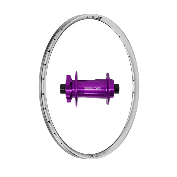 (Slam69built) DT Swiss FR 541 27.5" / Hope Pro 5 Boost / Front Wheel (Silver/Purple)