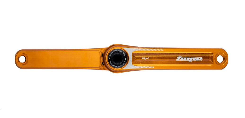 Hope RX Crankset 68mm Wide - Orange - No Spider