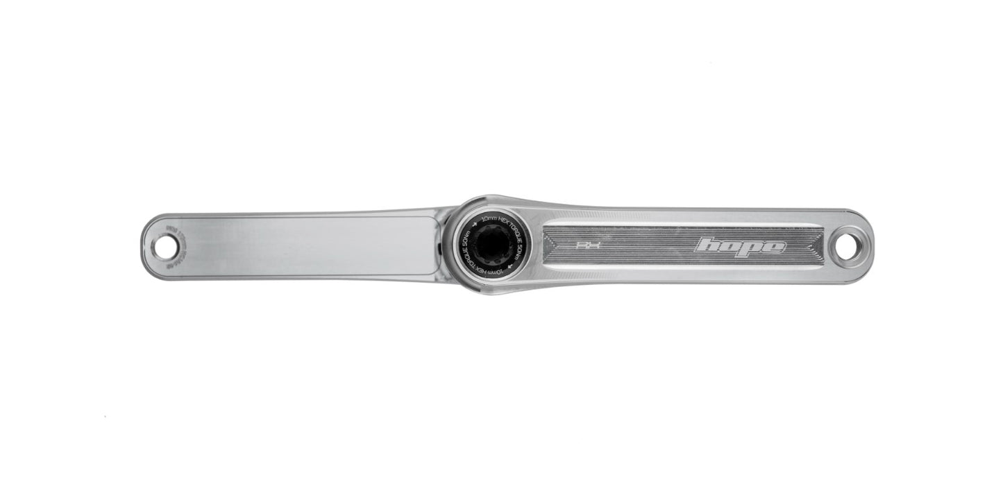 Hope RX Crankset 68mm Wide - Silver - No Spider