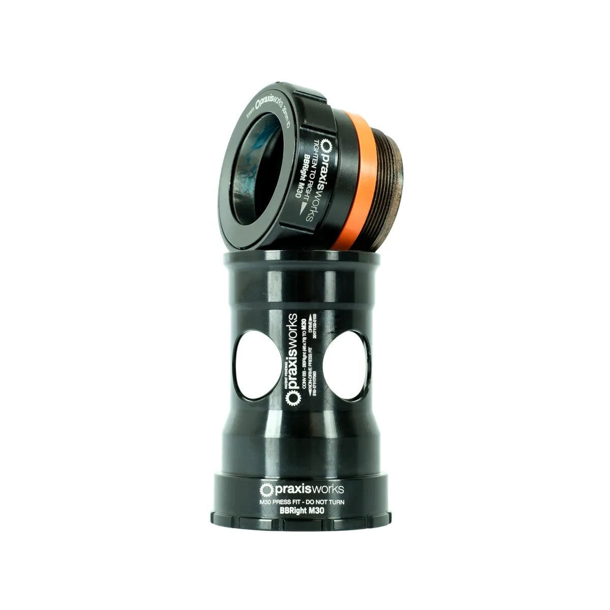 Praxis BB for M30 cranks - 28/30mm stepped spindle - BB Right (Road)