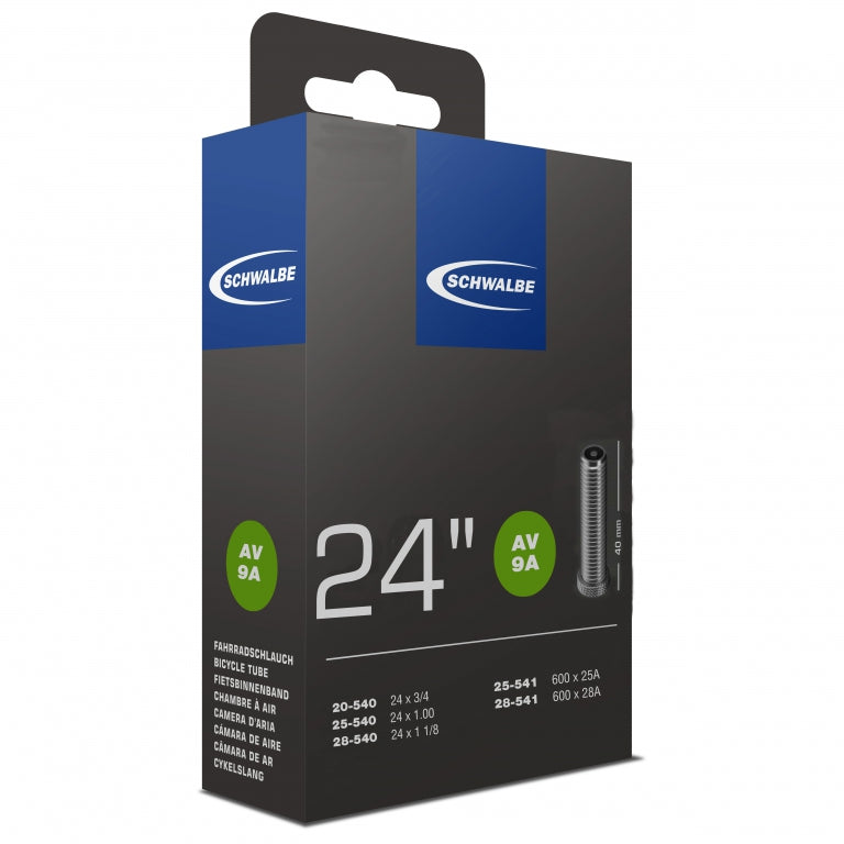 Schwalbe AV-9A Schwalbe Innertube (Schrader / Auto Valve)  24 x 3/4 - 600 x 28A - AV