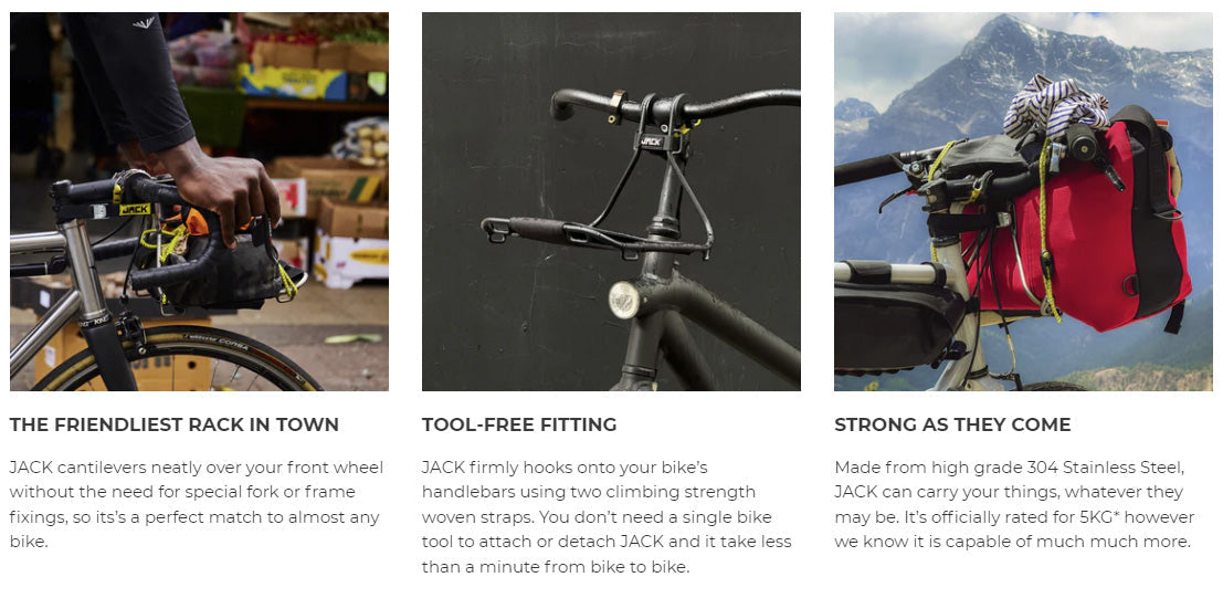 Jack The Bike Rack - Front Rack (Silver/Yellow)