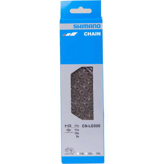 Shimano CN-LG500 Link Glide HG-X chain with quick link, 9/10/11-speed, 138L