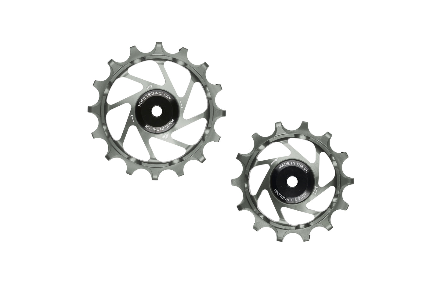 Hope 16/14T Jockey Wheels - Pair - Smoke