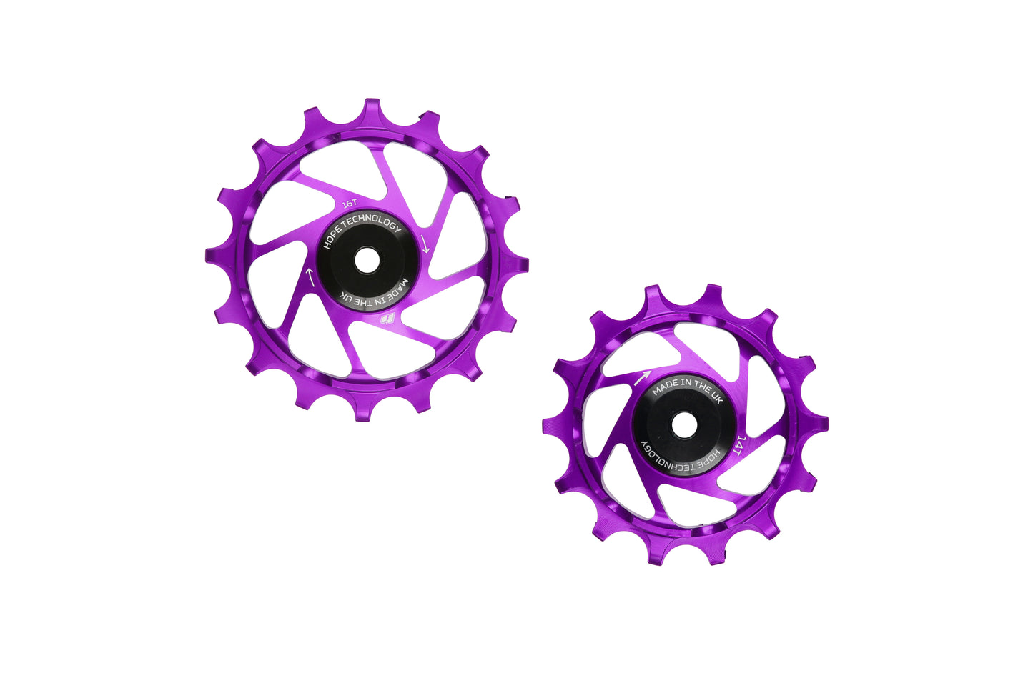 Hope 16/14T Jockey Wheels - Pair - Purple