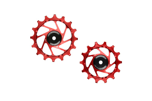 Hope 16/14T Jockey Wheels - Pair - Red