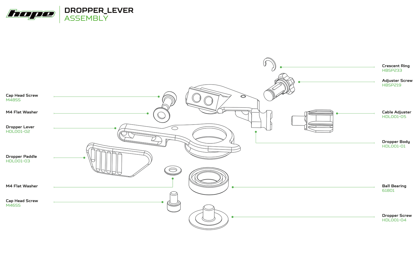 Hope Dropper Lever Cable Adjuster (HDL001-05)
