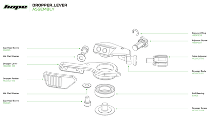 Hope Dropper Lever - Main Screw - Orange