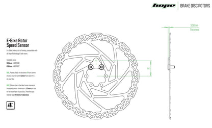 Hope E-Bike Speed Sensor Magnet - 6 Bolt R32 - Blue