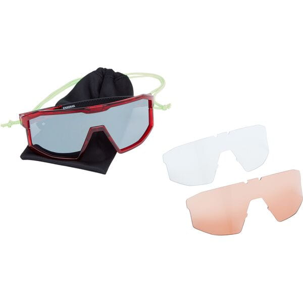Madison Enigma Glasses - 3 pack - crystal red / black mirror / amber and clear lens