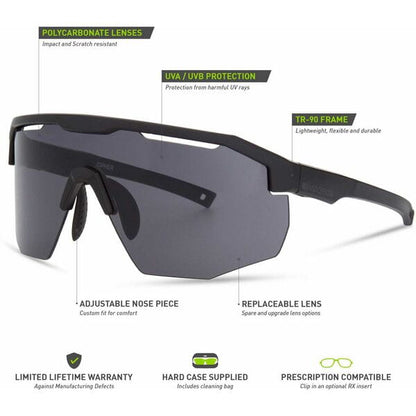 Madison Cipher Glasses - matt black / black mirror