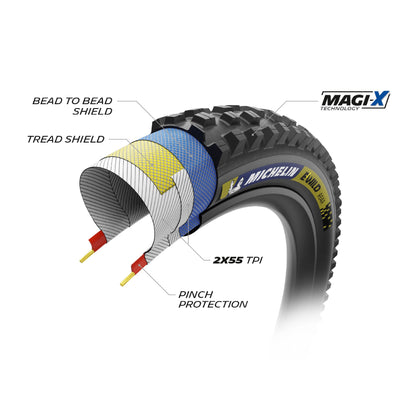 Michelin E-Wild Racing Line Tyre Rear 27.5 x 2.60" Black (65-584)