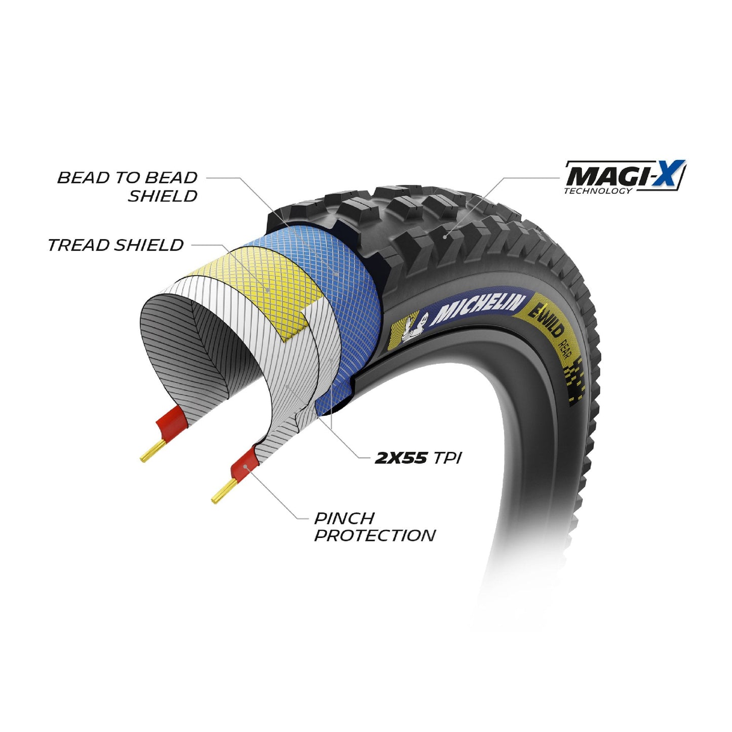 Michelin E-Wild Racing Line Tyre Rear 29 x 2.60" Black (65-622)