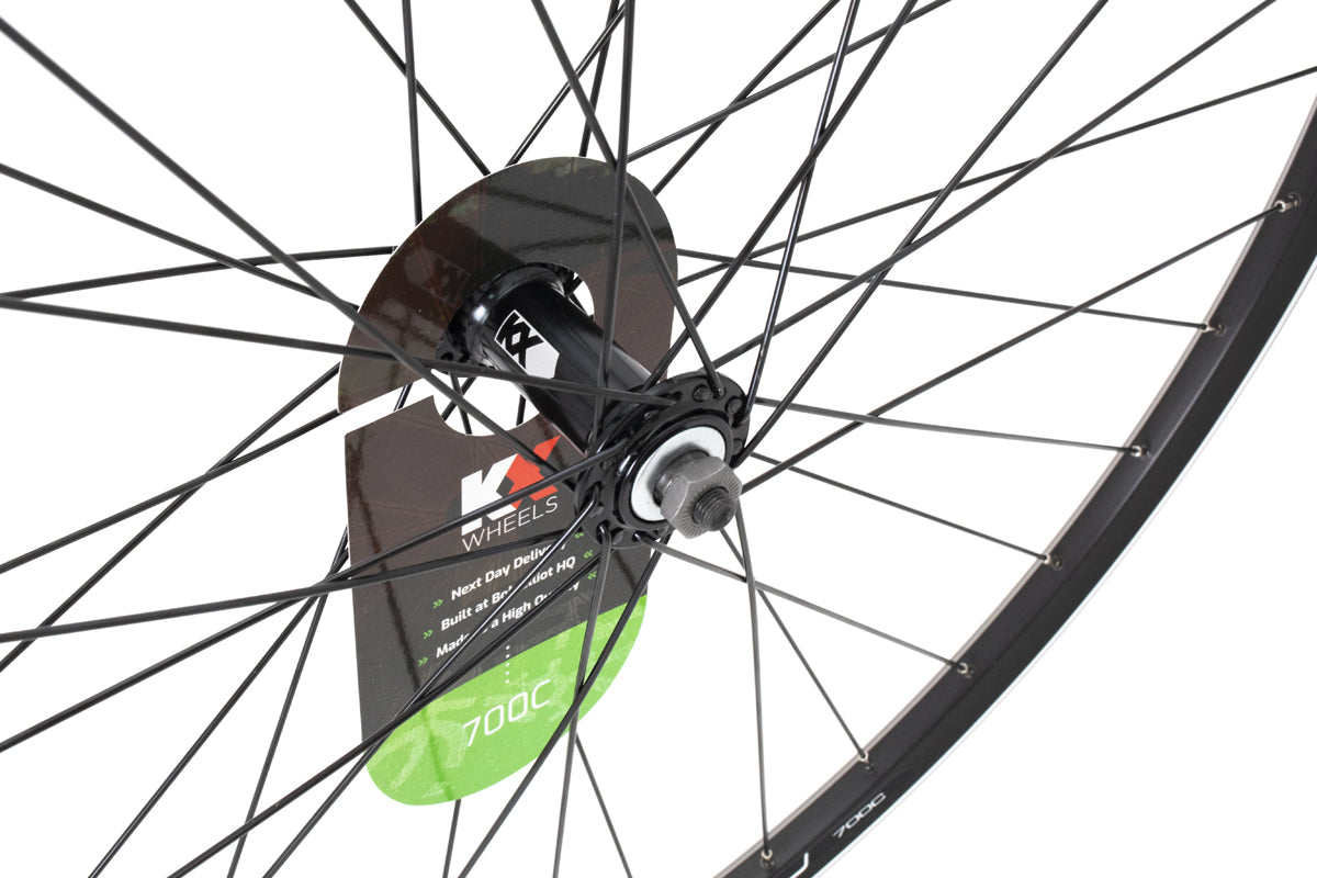 KX Wheels Hybrid 700C Doublewall Q/R Wheel Rim Brake in Black (Front)