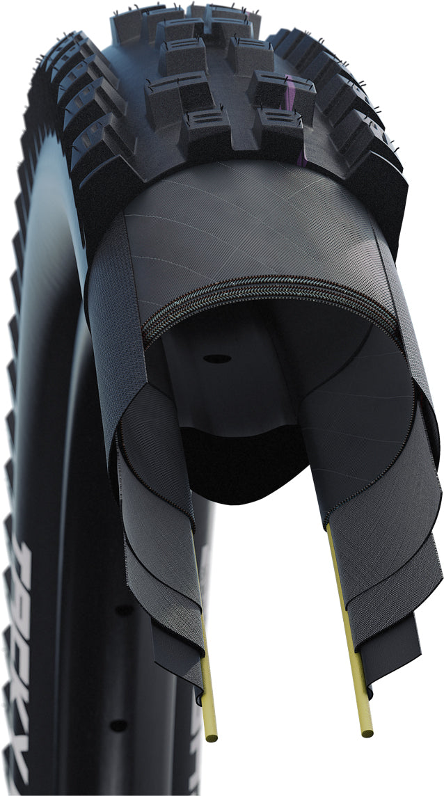 Schwalbe Tacky Chan Super Downhill Ultra-Soft TLE MTB Tyre in Black 27.5 x 2.40" (Folding)