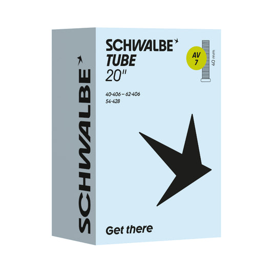 SCHWALBE TUBE AV7 (20") for 1.50-2.35' (40mm Schrader Valve)
