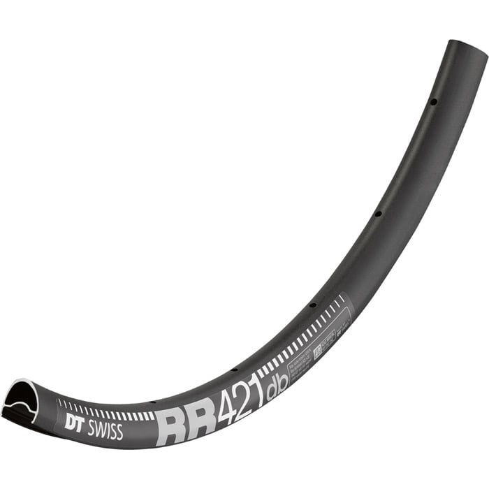 DT Swiss RR 421 asymmetric DB SBWT 28 hole Presta-drilled disc brake black - 700C