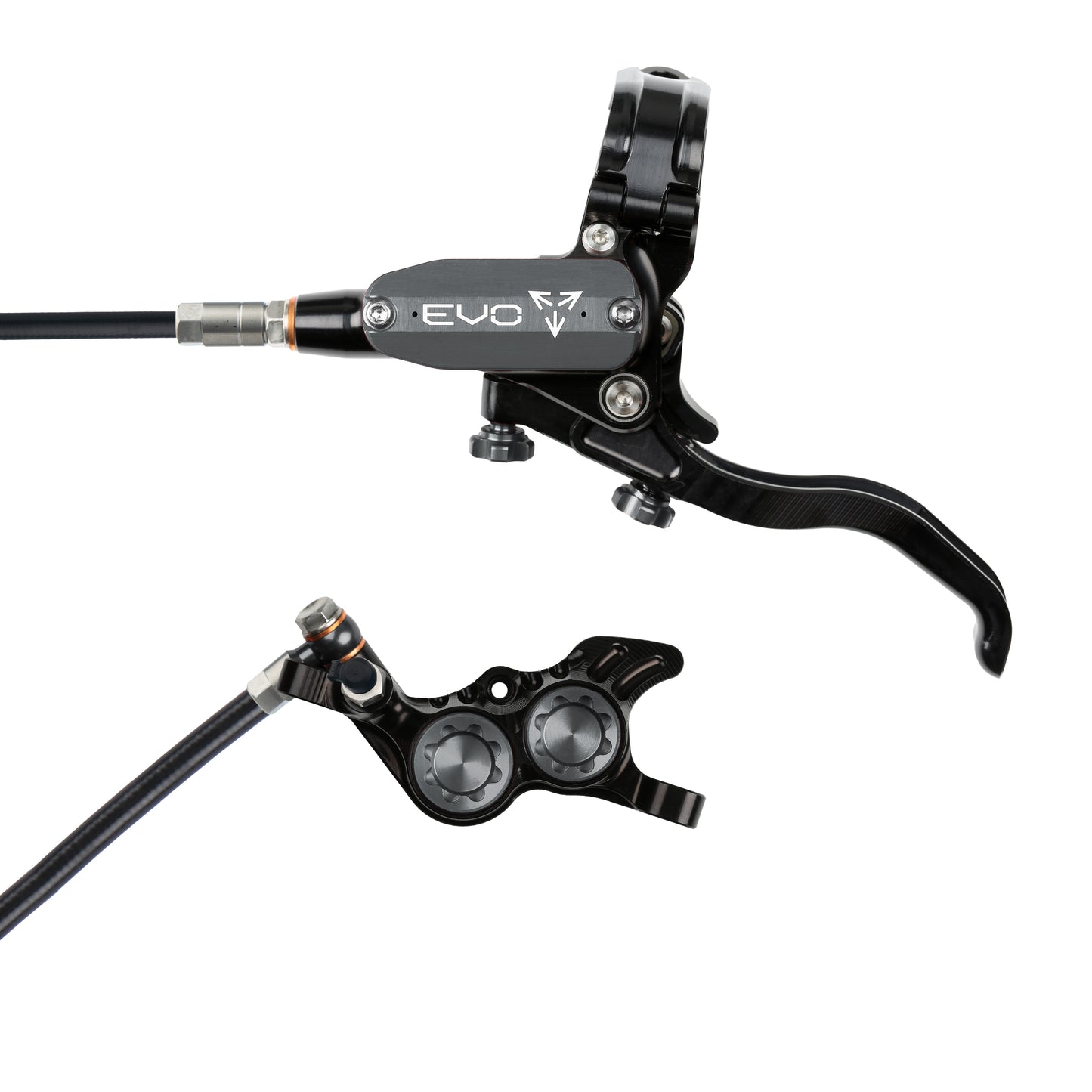Hope Tech 4 EVO GR4 Brake - Black/Smoke - Black Hose - No Rotor
